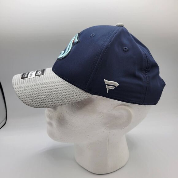 Seattle Kraken Mens Womens Cap Fanatics Blue Authentic Pro Snapback Hat NHL - Picture 2 of 12